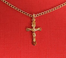 Kreuz Anhänger + Goldkette