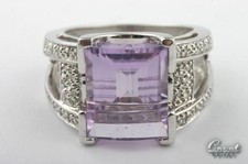 Amethyst Diamant Ring 333 8K