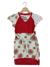 DESIGUAL Kinder Freizeitkleid Gr. 116 Mehrfarbig Baumwolle Blumen Punkte