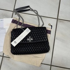 Tory Burch Kira Ruched Crossbody/Chain Schwarz OS/ NP 989 Rar 