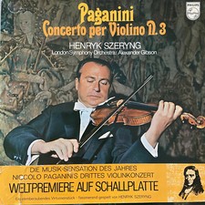 PAGANINI: Violinkonzert N. 3 - Szeryng / Gibson (NL Philips 6500 175 /FOC /NM)