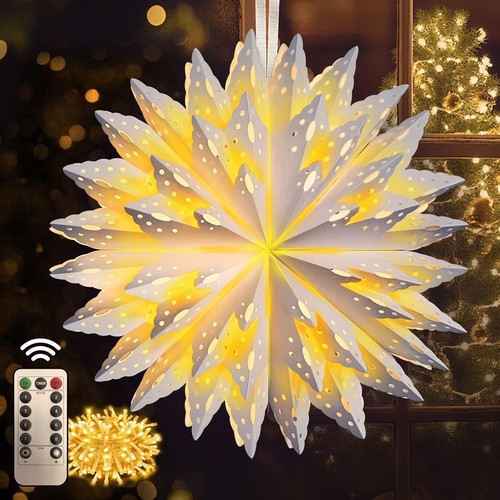 Led papierstern 45cm mit - 45cm,
