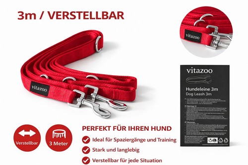 Vitazoo hundeleine 3m - hundeleine, x