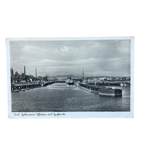 Postkarte kiel hafenanlage - postkarte,