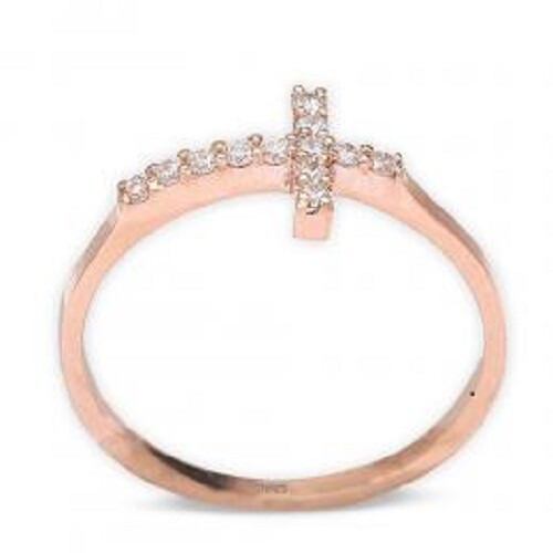 Kreuz damenring diamantring - kreuz,