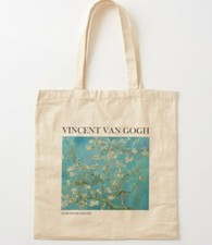 Vincent Van Gogh Handtasche Mandelblüten - %100 Premium Qualität Baumwolle Kunsttasche