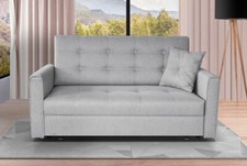 Sofa Vemdalen Lux III Modern Ausklappbar Couch Schlaffunktion und Bettkasten M24