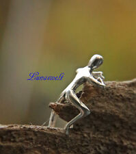 Kletterer Ohrklemme 925 Silber  Männchen erklimmt -----Sterlingsilber 