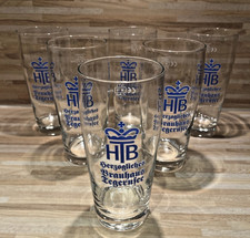 6 gleiche Weißbier  Gläser ca. 400 ml HTB Herzogliches Brauhaus Tegernsee
