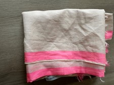 Rene Lezard Halstuch Tuch rosa pink mit Fransen