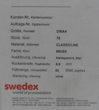 Swedex Thermobindemappen 10 Stück 60 Blatt DIN A4 Klarsicht  Rückenbreite 6,0 mm