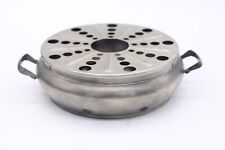 Altes Stövchen Teewärmer Rein Zinn mit Griffen Vintage alt Ø 15 cm