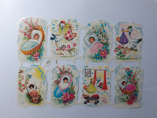 Glanzbilder, Oblaten, Scraps Bogen Krüger 98/109 Baby Motive