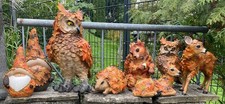 Rehe Uhu Wichtel Igel Eichhörnchen Herbst Deko Tiere Gartenfiguren Ahornblätter