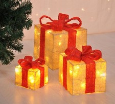 3er-Set LED Geschenkboxen