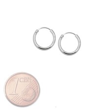 1 Paar Creolen aus 925 sterling Silber Ohrringe Creole 8 10 12 bis 75 mm silbern