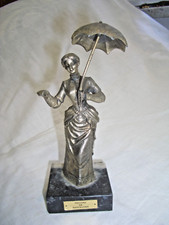 Figur Skulptur Statue Messing Dame mit Regenschirm Brunnenfigur Zoo Barcelona