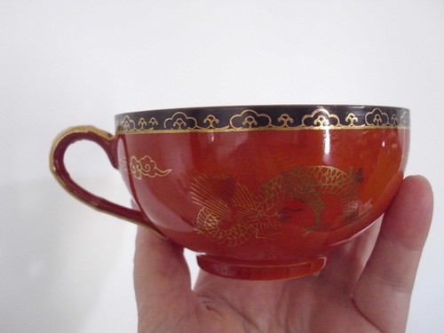 Japan teetasse rot schwarz zu - schwarz, (zu