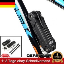 Fahrrad Schloss Faltschloss + Halterung Sicherheitsstufe 15 Schwarz