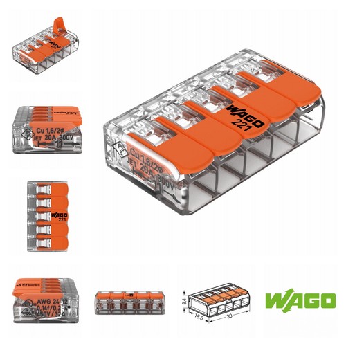 Wago 221 415 - wago, hebelklemme