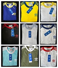 HERREN ADIDAS ORGINALS CLASSIC DREI STREIFEN BESTICKT KURZARM T-SHIRT
