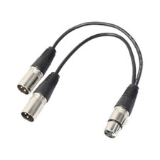 3-Pin XLR-Buchse Stecker auf Dual-XLR-Stecker Y-Splitter Audio-Adapter KABEL