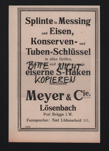Lösenbach werbung 1925 - werbung,