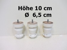 3x Konische Couchfüße weiß Sofafüße Holzbeine Möbelfüße Füße Holzfüße H. 10 cm