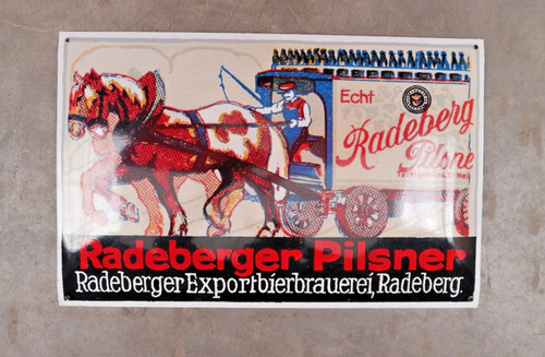 Emailschild radeberger pilsner - radeberger,