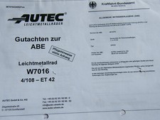 ABE und TÜV Gutachten AUTEC