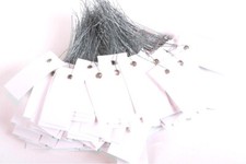 250 Preisschilder Preisetiketten weiß Kunststoff Hängeetiketten 30x60mm Etikett