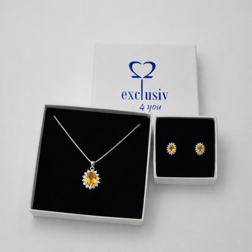 Silberschmuck set citrin - set,