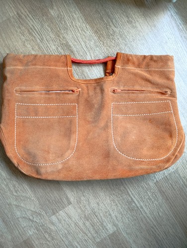 Vintage wildleder handtasche - vintage,