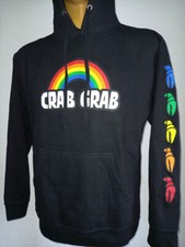 # CRAB GRAB RAINBOW HOODIE GR. M VINTAGE RETRO PULLOVER AIRBLASTER METHOD NEFF