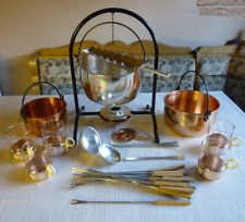 Fondue - Feuerzangen -Bowle - Set mit Zubehör aus DDR Zeiten