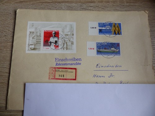 Einschreibebrief aus der - , ddr