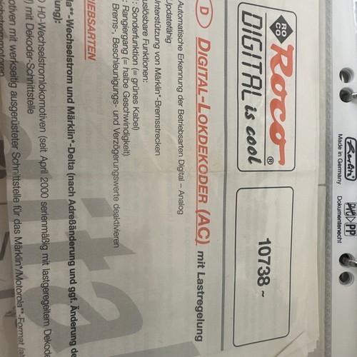 Roco 10738 anleitung - anleitung, für
