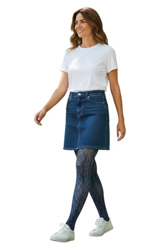 Graue strumpfhose mit - graue,