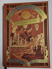 Julius Jules Verne , Von der Erde zum Mond - Hartleben Reprint