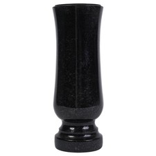 Grab-Vase hochwertig aus Granit Nero Angola Friedhof-Vase Grab-Schmuck Bumenvase