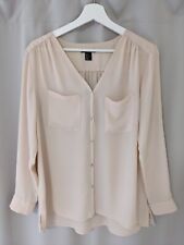 H&M Bluse Damen beige Größe
