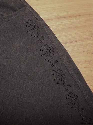 Damen leggings schwarz - schwarz, mit