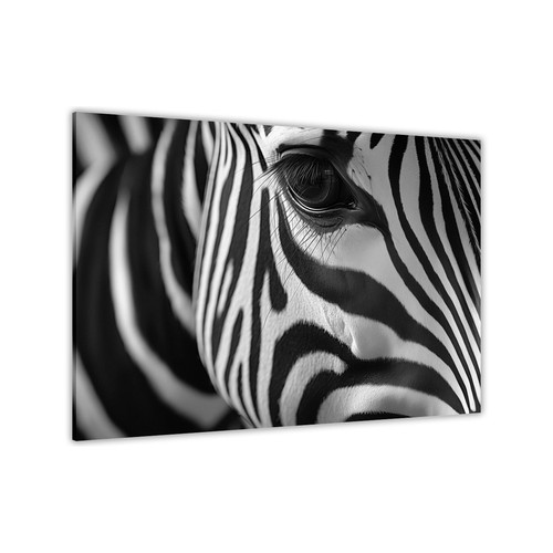 Zebrakopf leinwand wandbild - leinwand,