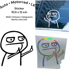 Auto Sticker 10,5x12cm Lustig Mittelfinger Aufkleber Cartoon Motorrad LKW Tuning