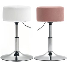 HOMCOM Barhocker, Gepolstert Barstuhl mit Metallgestell, Cordoptik 360° Drehbar