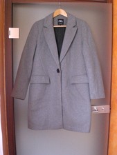 ZARA* klassischer Kurzmantel, Wolle * grau meliert * Gr. M