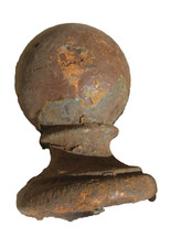 alte Zaunspitze Kugel  Aufsatz Zaun Verzierung antik TORSPITZE  Gusseisen Tor