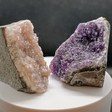 2er Set Amethyst Druse Uruguay