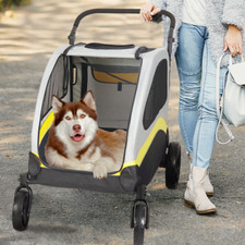 Schwerlast Hundebuggy Hundewagen bis 65KG Hundetrolley Hundejogger Große 4 Räder