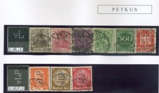 112570) DR 9 Marken m. Perfin/Firmenlochung VL (6) + VLP (3) aus Petkus